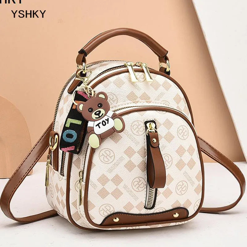 New Woman Shoulder Bag Large Capacity Handbag for Women Crossbody Bag Lychee Pattern PU Portable Bucket Ladies Messenger Bags