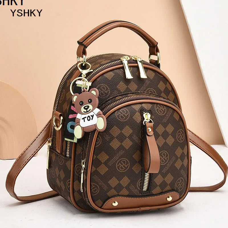 New Woman Shoulder Bag Large Capacity Handbag for Women Crossbody Bag Lychee Pattern PU Portable Bucket Ladies Messenger Bags