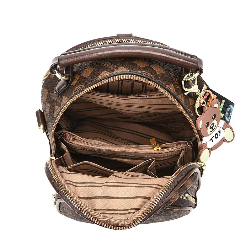 New Woman Shoulder Bag Large Capacity Handbag for Women Crossbody Bag Lychee Pattern PU Portable Bucket Ladies Messenger Bags